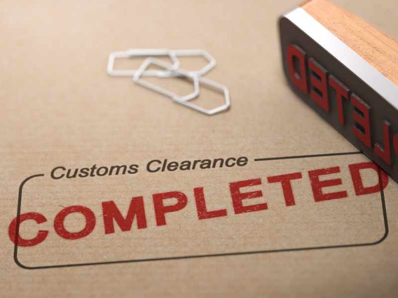 customs clearance completed